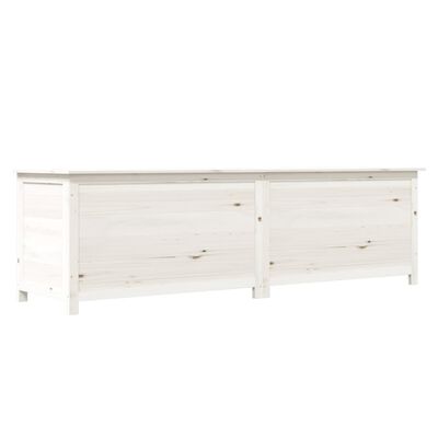 vidaXL Baúl para cojines de jardín madera de abeto blanco 200x50x56 cm