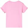 Camiseta infantil de manga corta rosa brillante 128