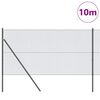 vidaXL Poste de Valla Gris 10 x 1 m (malla de 16 x 16 mm) Acero