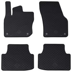 vidaXL Alfombrilla de Coche 4 pcs Negro VW TIGUAN TDI Goma