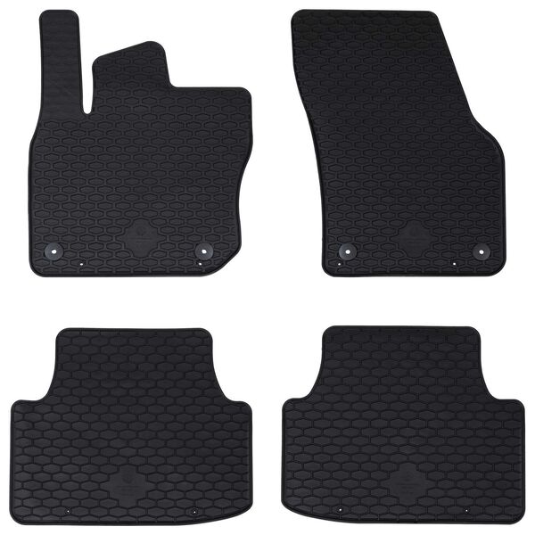 vidaXL Alfombrilla de Coche 4 pcs Negro VW TIGUAN TDI Goma