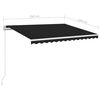 vidaXL Toldo manual retr&aacute;ctil con LED antracita 350x250 cm