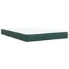 vidaXL Cama box spring con colch&oacute;n terciopelo verde oscuro 160x200 cm