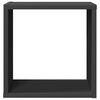 vidaXL Estantes cubo de pared 6 unidades gris 30x15x30 cm