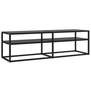 vidaXL Mueble para TV vidrio templado negro 140x40x40,5 cm
