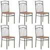 vidaXL Sillas de comedor 6 unidades MDF marr&oacute;n