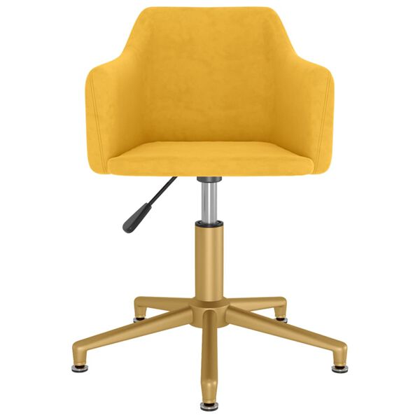 vidaXL Sillas de comedor giratorias 2 uds terciopelo amarillo