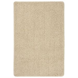 vidaXL Alfombra peluda antideslizante color crema 140x200 cm