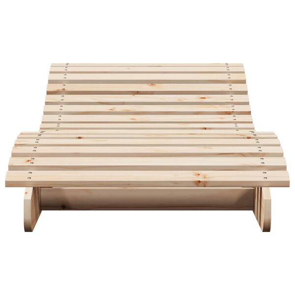 vidaXL Tumbona de madera maciza de pino 205x70x31,5 cm