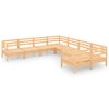 vidaXL Juego de muebles de jard&iacute;n 8 piezas madera maciza de pino