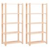 vidaXL Estanter&iacute;a 5 niveles 2 unidades madera pino maciza 250 kg