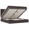vidaXL Estructura cama otomana colchones tela marr&oacute;n oscuro 200x200cm
