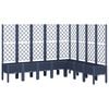 vidaXL Jardinera con enrejado PP azul gris 200x160x142 cm
