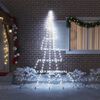 vidaXL &Aacute;rbol de Navidad LED con estacas de tierra Fr&iacute;o 306 cm Metal