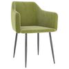 vidaXL Sillas de comedor 2 unidades de terciopelo verde claro