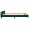 vidaXL Estructura cama sin colch&oacute;n terciopelo verde oscuro 160x200 cm