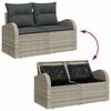 vidaXL Conjunto de sofás de jardín 8 pcs Gris Claro ratán sintético