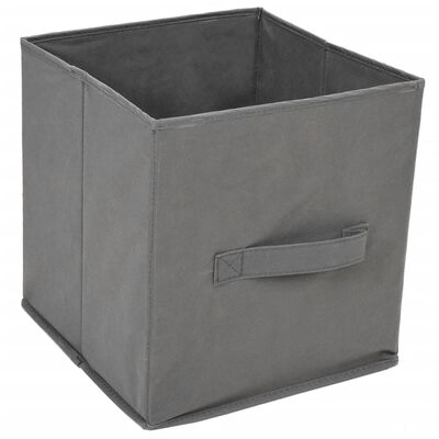 vidaXL Armario almacenaje de acero con 4 cestas tela gris 63x30x71 cm