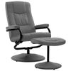vidaXL Sill&oacute;n reclinable con reposapi&eacute;s tela gris claro
