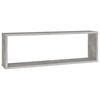 vidaXL Estante de pared 6 uds contrachapado gris hormig&oacute;n 80x15x26,5cm