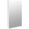 vidaXL Espejo con joyero y luces LED para pared blanco