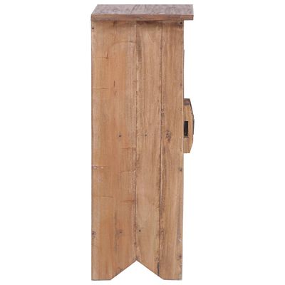 vidaXL Mesita de noche de madera maciza de caoba 43x31x80 cm