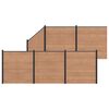 vidaXL Conjunto de valla 6 uds. 965 x 186 cm WPC y Aluminio Marr&oacute;n