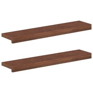 vidaXL Alfeizares 2 uds. Marr&oacute;n Oscuro 70 x 15 x 2 cm