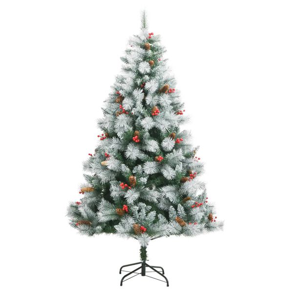 vidaXL &Aacute;rbol de Navidad artificial con pi&ntilde;as y bayas 240 cm