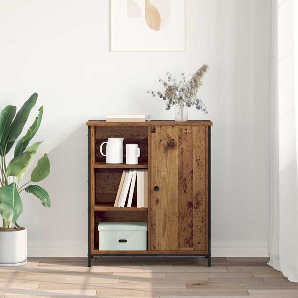 vidaXL Vitrina Madera Vieja 70 x 30 x 80 cm Madera contrachapada