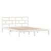 vidaXL Estructura cama doble pequeña madera maciza blanco 120x190 cm