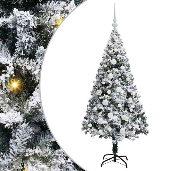 vidaXL Árbol de Navidad artificial Verde 150 cm PVC y Acero y Plástico