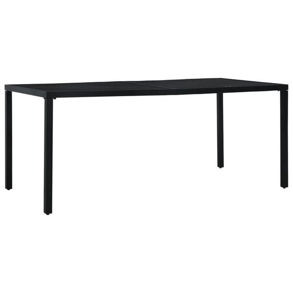 vidaXL Juego de comedor de jard&iacute;n 9 piezas de acero negro