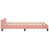 vidaXL Estructura de cama sin colch&oacute;n terciopelo rosa 120x190 cm