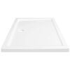 vidaXL Plato de ducha rectangular ABS blanco 70x100 cm