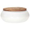 vidaXL Mesa de centro madera maciza reciclada blanca 68x68x30 cm