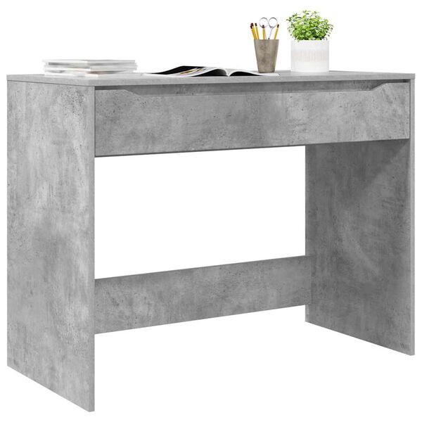 vidaXL Escritorio Gris Concreto 100 x 50 x 78 cm Madera contrachapada