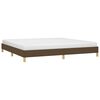 vidaXL Cama sin colchón tela marrón oscuro 200x200 cm