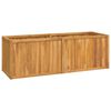 vidaXL Arriate de madera maciza de teca 150x50x50 cm