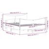 vidaXL Estructura de cama sin colch&oacute;n madera de pino blanca 140x200 cm