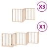 vidaXL Puerta para perros plegable 15 paneles madera de &aacute;lamo 750 cm