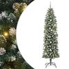 vidaXL &Aacute;rbol Navide&ntilde;o Artificial Delgado con 300 LED Verde y 240 cm