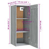 vidaXL Armario colgante madera de ingenier&iacute;a gris sonoma 35x34x90 cm