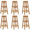 vidaXL Taburetes de cocina 6 unidades madera maciza de acacia