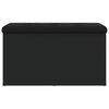 vidaXL Banco con almacenaje madera de ingenier&iacute;a negro 82x42x45 cm