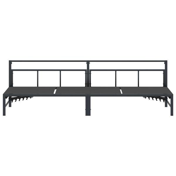 vidaXL Tumbona Negro 200 x 62 x 59,5 cm Textileno