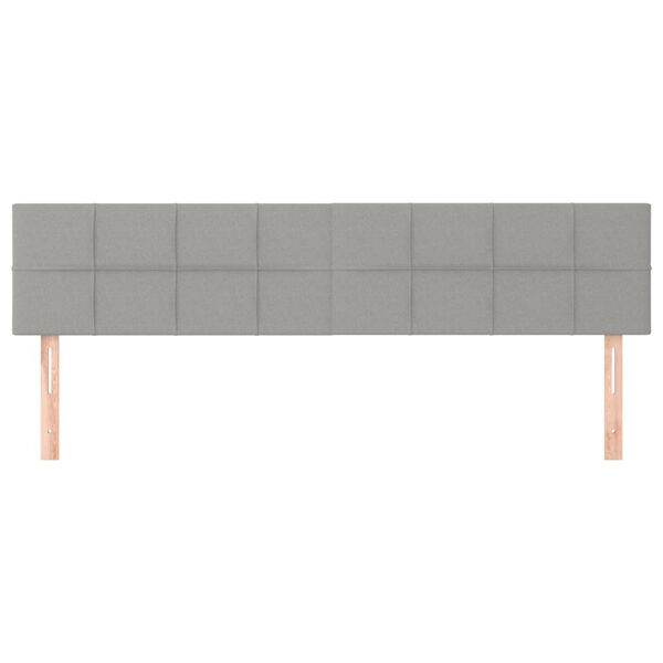 vidaXL Cabeceros tela gris claro 160x5x78/88 cm