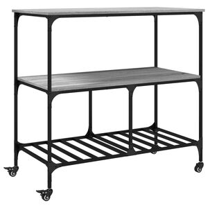 vidaXL Carrito de cocina madera ingenier&iacute;a gris Sonoma 100x50x95 cm