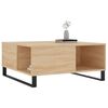 vidaXL Mesa de centro madera contrachapada roble Sonoma 80x80x36,5 cm