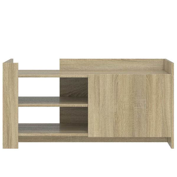 vidaXL Mesa de centro madera de ingenier&iacute;a roble Sonoma 100x50x50 cm